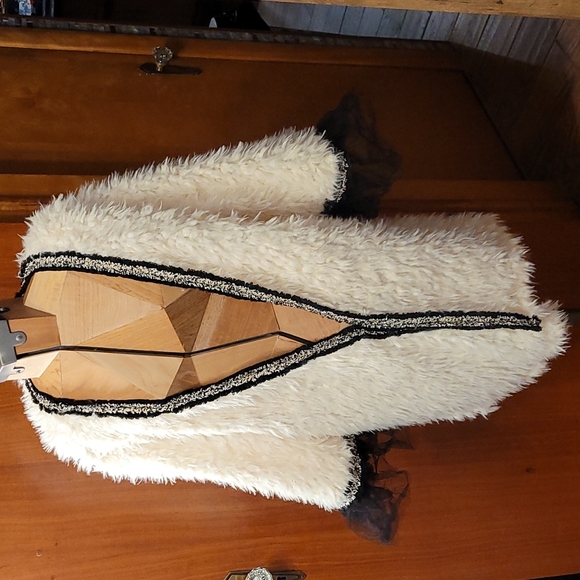 Mikayla Mahogany Sweaters - Mikayla Mahogany White Cardigan Sz L